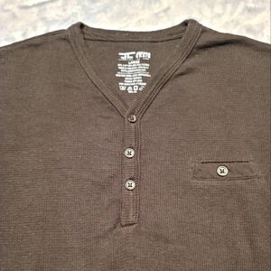 0168. EUC ~ Jordan Craig ~ You can't have too many Henleys ~ Men's Large ~ Black